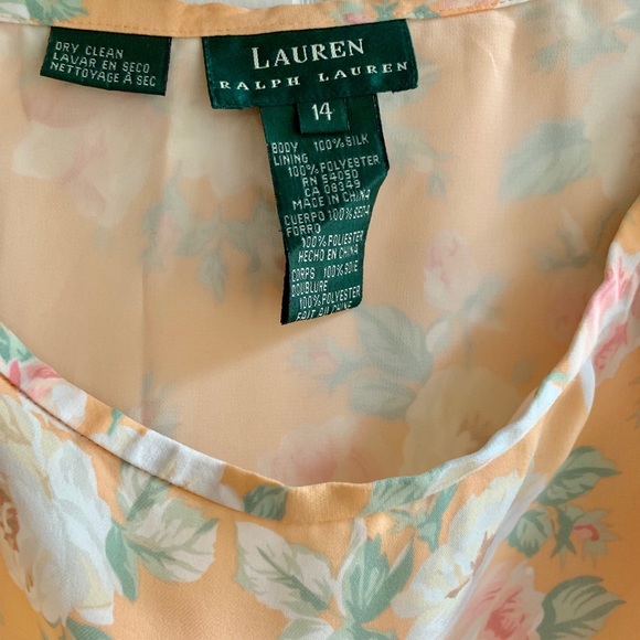 Vintage Lauren Ralph Lauren Silk Floral Maxi Skirt - Picture 4 of 7